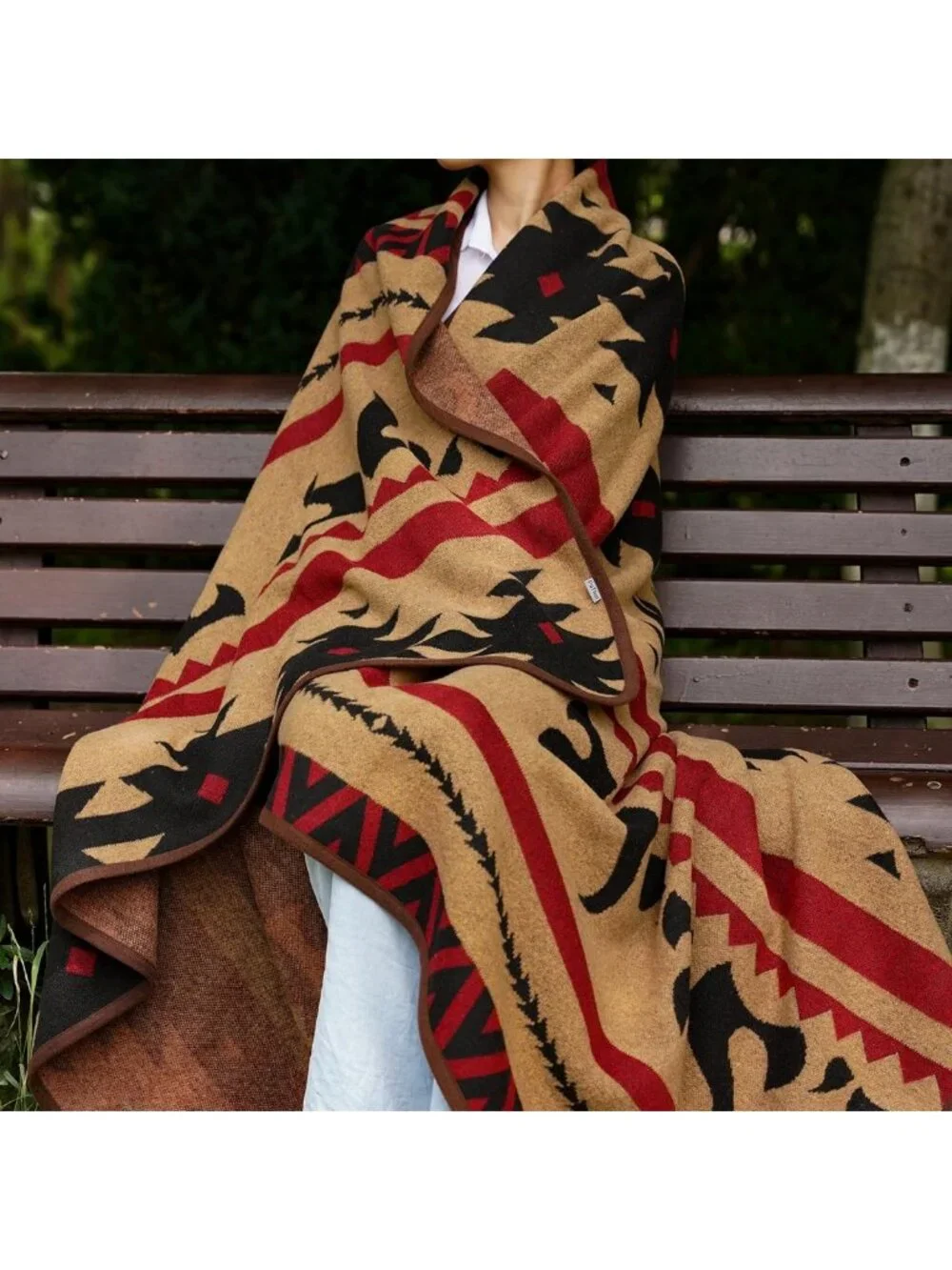 Cozy Merino Wool Camping Blanket, 87